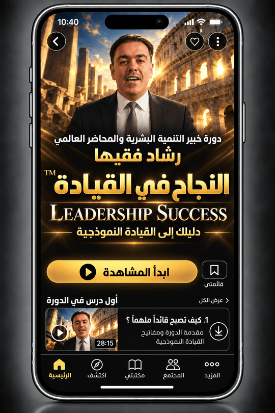 Rashad Fakiha I رشاد فقيها دورة الكترونية Online Course النجاح في القيادة